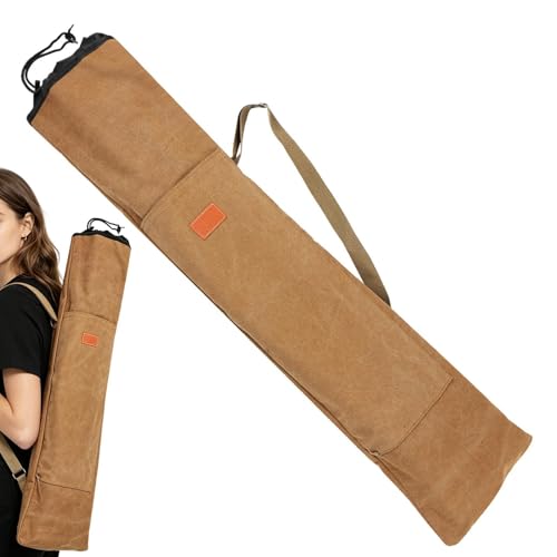 Fishing Rod Travel Case - Foldable Large Fishing Pole Carrier With Adjustable Shoulder Strap | Waterproof Gear Organizer For Ice