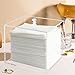 Weiai Face Towel Box, Acrylic Facial Disposable Towelettes Holder Container for XL Face Towels and Protects from Dust, Clear