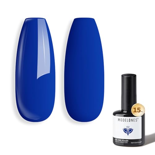 modelones Cobalt Blue Gel Nail Polish Soak Off UV/LED Gel Polish 15ML