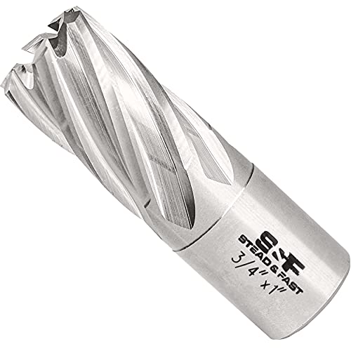 Image of S&F STEAD & FAST Annular Cutter, 3/4" Cutting Diameter x 1" Depth of Cut for Magnetic Drill Press, Drill Bit Cutter, Mag Drill Bits with Pilot Pin