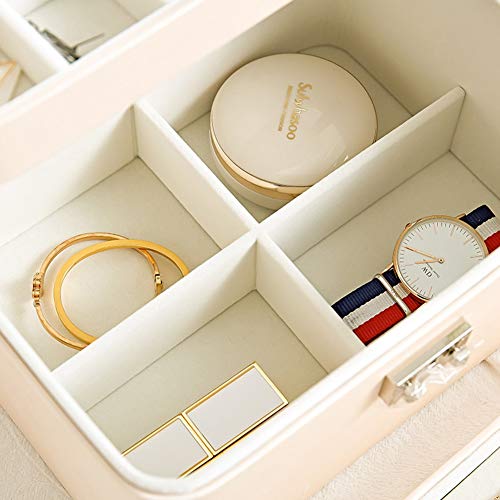 Boîte à bijoux verrouillable grande capacité contre les pertes