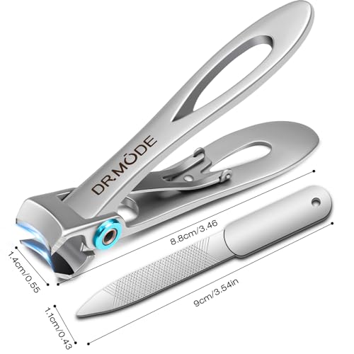 Nagelknipser für Senioren Dicke Nägel - DRMODE 16mm Wide Kieferöffnung Nagelknipser Fußnägel Nagelzwicker ,Edelstahl Groß Nail Clipper Fußnagelzange Zehennagelknipser Nagelzangen für Männer
