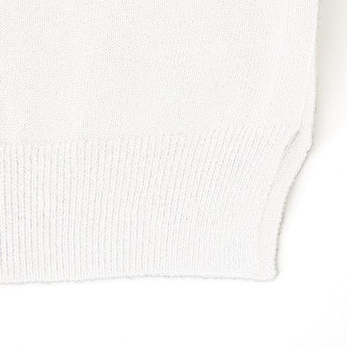 Toddler Girl Boy Knitted Cardigan Sweater Kids Long Sleeve Crewneck Solid Color Sweatshirt (White, 3-4 Years) j691r2
