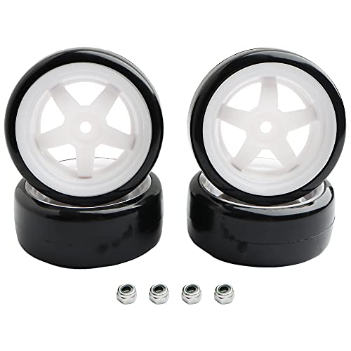 GDOOL 4PCS 12mm Hub Wheels,1:10 63mm Hard Plastic RC Drift Cars On Road Touring...