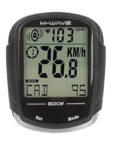 M-Wave M23CW Bicycle Computer, Black