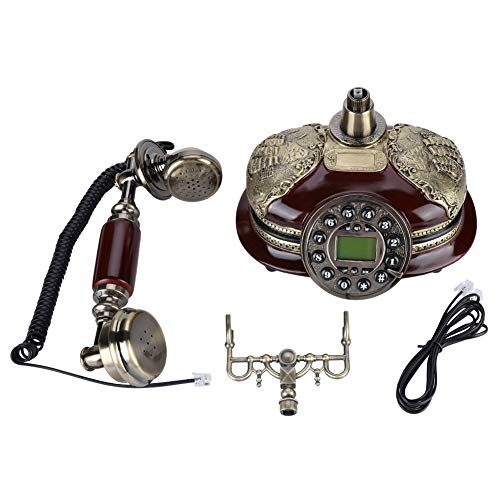 Teléfono fijo vintage Zerone estilo europeo clásico miniatura 6