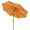 Schneider Parasol Harlem, mandarijn, 270 cm rond, 640-75, frame staal, bespanning polyester, 5 kg