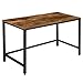 Produktbild HOOBRO Schreibtisch, Kleiner Computertisch, Bürotisch im Industriestil, 100 x 50 x 75 cm, Arbeitstisch für kleine Räume, Stabiler Metallrahmen, leicht zu montieren, Dunkelbraun-Schwarz EBF50DN01