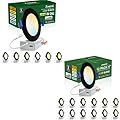 zouzai 18 Pack 4 Inch Modern Ultra-Thin LED Recessed Ceiling Light with Junction Box 5CCT Adjustable Dimmable