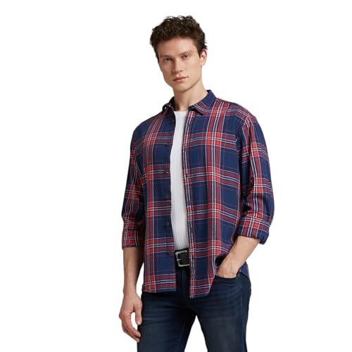 Image of Pepe Jeans Men's Regular Fit Full Sleeve Checkered Cotton Casual Shirt | Check Shirt for Man | Smart & Stylish | Multiple Styles | Mens Casual Shirts