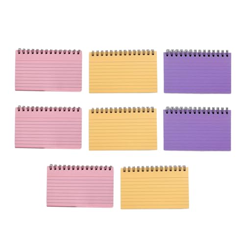 Carnets lignés colorés lot de 8 blocs-notes de poche pour l'école et le bureau