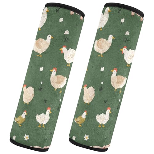 Seat Belt Covers 2 Pack Cute Farm Animals Car Seat Strap Covers Super Soft Pig Cows Car Seat Neck Cover for Boys Girls Adults Babies S