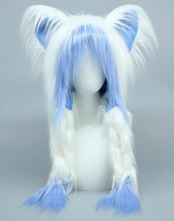 ファースーツ アクセサリー 帽子 ブルー 被り物 仮装 飾りもの ケモノ fursuit ぬいぐるみ コスプレ コスチューム