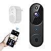Orbitell Wireless Wi-Fi Video Doorbell Camera with Two Way Audio, AI Motion Detection, Night Vision and Cloud Storage, 2.4G Wi-Fi only