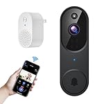 Wireless Wi-Fi Video Doorbell Camera with Two Way Audio, AI Motion Detection, Night Vision and Cloud Storage, 2.4G Wi-Fi only
