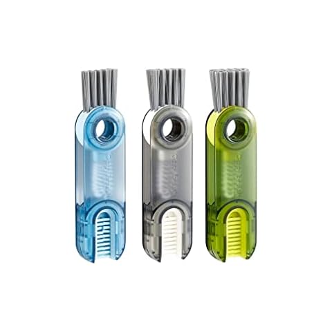 3PCS 3 in 1 Multifunctional Cleaning Brush, 3 in 1 Tiny Bottle Cup Lid Detail Brush, Bottle Cleaning Brush Set, Straw Cleaner Tools Multi-Functional Crevice Cleaning Brush For Wash Dishes Bottle Cup Cover