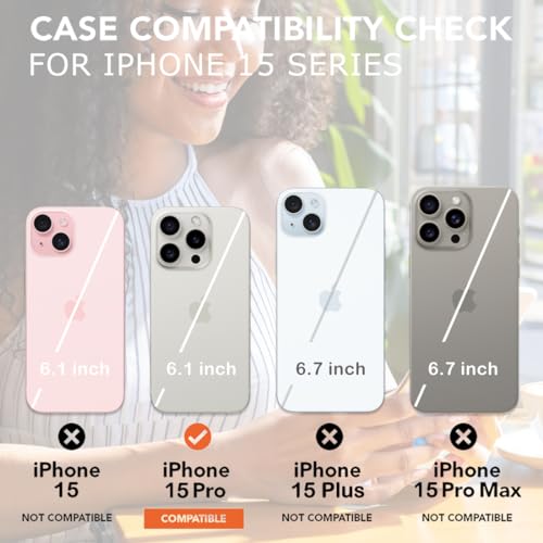 uCOLOR Compatible with iPhone 15 Pro 6.1