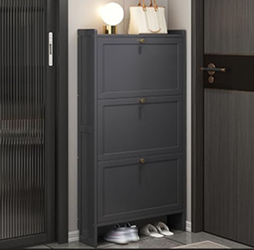 Étagère à chaussures d'entrée fine pour un placard de couloir ordonné