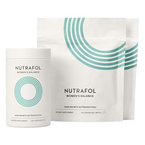Nutrafol Women's Balance Hair Growth Supplements, for Women 45 Years and Older, Clinically Proven for Visibly Thicker Hair and Scalp Coverage, Dermatologist Recommended - 3 Month Supply, Pack of 3