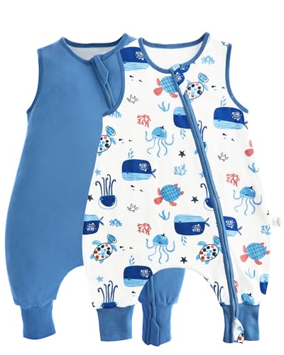 JiAmy 2 Pezzi Sacco Nanna con Piedini 100% Cotone Sacco