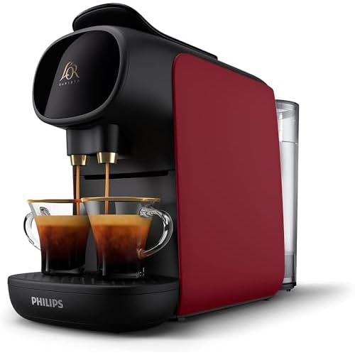 L’OR BARISTA Sublime Coffee Capsule Machine by Philips, for Double or Single Capsule, Red (LM9012/50),Barista Red