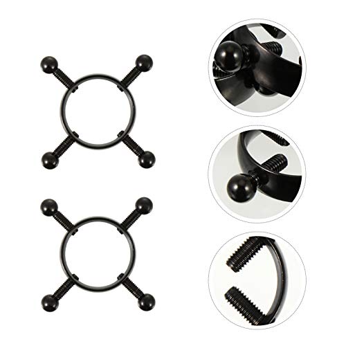 EXCEART Tepelklemmen, verstelbare tepelclips, niet doordringende tepelringen, borststimulatiespeelgoed voor vrouwen, rollenspel, voor volwassenen, 1 paar - Afbeelding 7