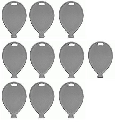 Silver Colour Plastic Balloon Shaped Weights - Pk