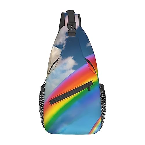Sac à dos de voyage noir arc-en-ciel léger pour homme femme