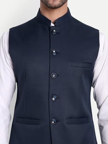 Image of ROCKSY Bandi Modi Koti, Nehru Jacket for Men, Cotton Waistcoat for All Occasion: Diwali, Wedding, Ethnic, Office Party, Formal & casual Look