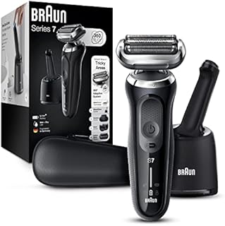Braun Electric Razor for Men, Series 7 7085cc 360 Flex Head Electric Shaver with Beard Trimmer, Rechargeable, Wet & Dry, 4in1 SmartCare Center and Travel Case