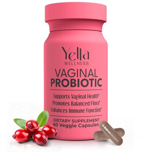 YELLA WELLNESS Vaginal Probiotics & Prebiotics for Women with Cranberry Extract | Supports Urinary Tract & PH Balance for Women | Probioticos Vajinal | Probiotics for Women's Vaginal Health- 60ct