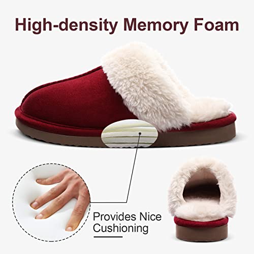 Image of Litfun Women's Fuzzy Memory Foam Slippers Fluffy Winter House Shoes Indoor and Outdoor