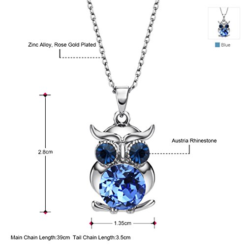 NEOGLORY Platinum Plated Hot Selling Charm Owl Pendant Necklace with Jewelry For Women Girl Mother's Gift 2018 New Box - Image 5