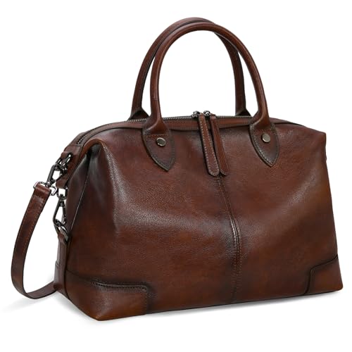 Bolso Satchel Tote de Cuero Genuino para Mujer miniatura 1