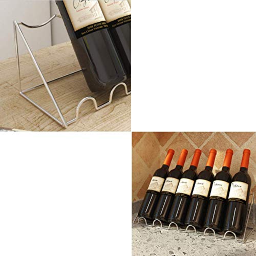 Soporte metálico para 4 botellas de vino miniatura 4