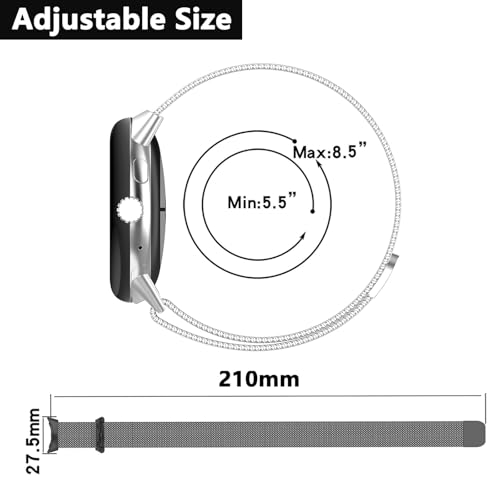 Correa metálica para Google Pixel Watch 41mm/45mm miniatura 5