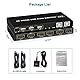 Dual Monitor KVM Switch 4K@60Hz 2 Port Extended Display, Dual Monitor KVM Switch 2 in 2 Out mit Audio Mikrofon Ausgang und 3 USB 2.0 Hub, 2 HDMI Monitore 2 Computer Dual Monitor Switch