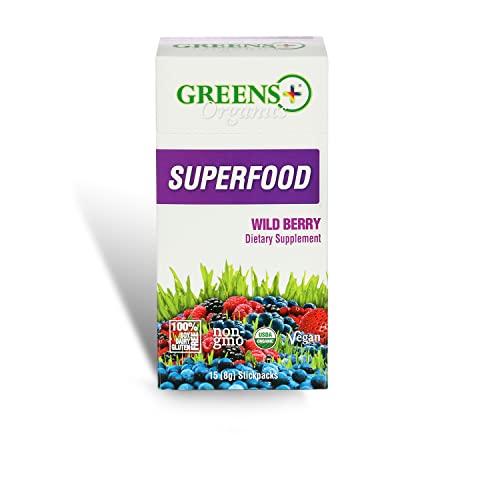 Greens-Stickpack-Box-Wild-Berry-Organic-Superfood-Essential-Blend-of-Raw-Foods-Superfoods-and-Sea-Vegetables-Vegan-USDA-Organic-Non-GMO-Sugar-Free-Soy-Dairy-Gluten-Free-15-Stickpack
