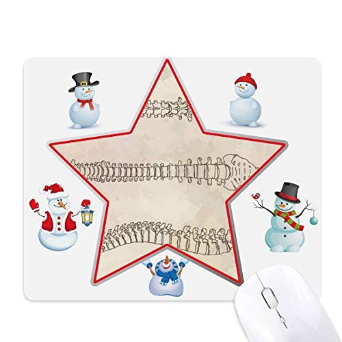 Tapis de souris Squelette Sketch Spine | Graphisme bonhomme de neige