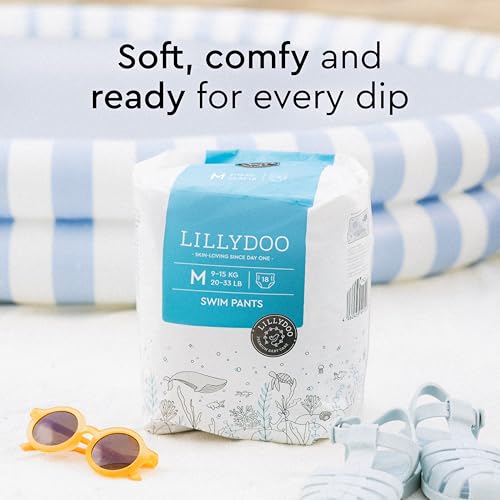 Image of LILLYDOO Disposable Baby Swim Diapers, Size Medium (20-33 lbs), 36 Count