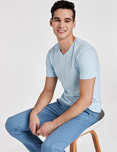 Image of Amazon Brand - Symbol Men's Solid Cotton T Shirt | Plain | V Neck | Half Sleeve-Regular Fit | Combo Pack of 3 (Available in Plus Sizes)