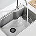 Bitray 2Pcs Kitchen Sink Drain Strainer Stainless Steel Kitchen Sink Stopper 4.45 Inch (11.3cm) Black Drain Basket - Black