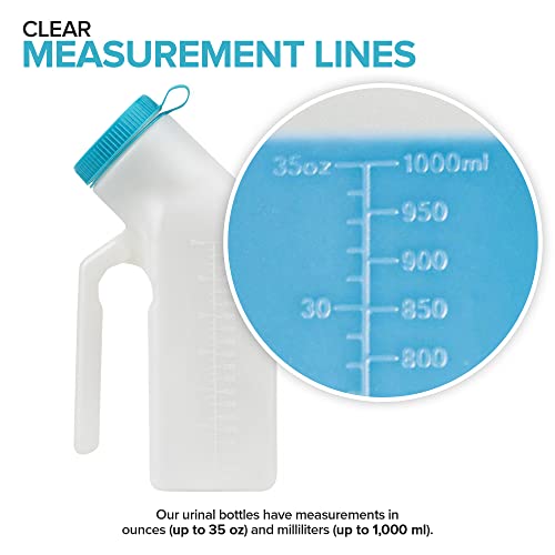 image for Stock Your Home Male Urine Bottles 2 Pack (35 oz), Portable Urinals fo