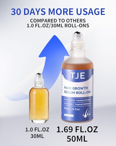 Image of Hair Growth Serum Roll On,1.76 fl oz Value Pack, 3% Rosemary Complex, 2% Ginger, Niacinamide & Caffeine, Hair Growth Serum for Thinning Hair, Non Greasy Scalp Serum for Women & Men Gift