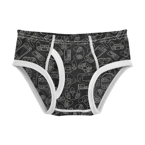 Boys' Exclusive Briefs Toddler Underwear 95% Combed Cotton Boxerbriefs 2T Game Controller Pattern 37