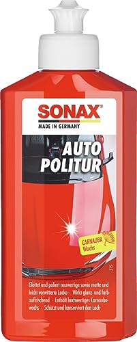 SONAX AutoPolitur (250 ml) für neuwertige, Matte und leicht verwitterte Bunt- und Metallic-Lacke | Art-Nr. 0300100