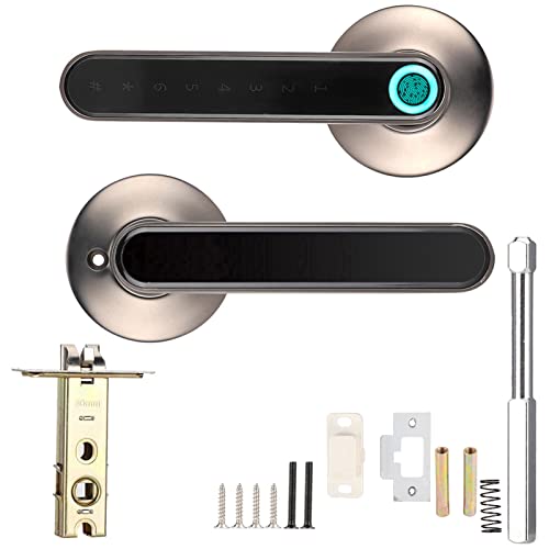 Trava de Maçaneta de Porta Inteligente, Aplicativo de Senha de Impressão Digital Biométrica, Trava d