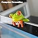 Motaney Frog Car Accessories Rear View Mirror Hanging Accessories, Car Dashboard Center Console Ornament Computer Display Screen Decoration, Cute Office Desktop Decor