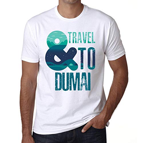Camiseta Estampada para Hombre Y Viajar A Dumai – and Travel To Dumai – T-Shirt Vintage Manga Corta Regalo Original Cumpleaños Diseño Gráfico Moda Blanco XXL