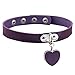 Produktbild Jiacheng29 Punk Gothic Frauen Liebe Herz Anhänger Kunstleder Choker Halsband Halskette Armband Geschenk